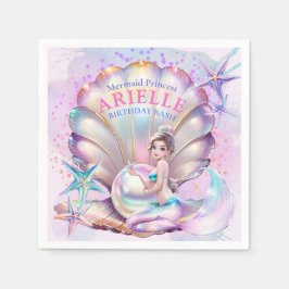 Unter Meer Lila und Aquamarine Meerjungfrau Geburt Serviette