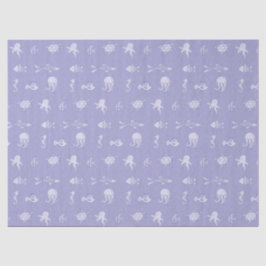 Unter Meereslebewesen Lila Seidenpapier