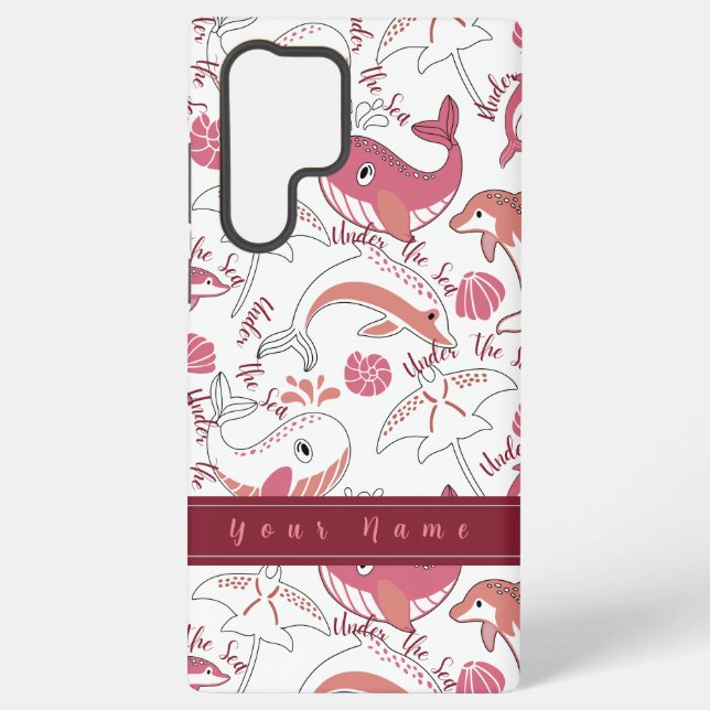 Unter Meeresspiegeln Niedliche Meerestiere drucken Samsung Galaxy Hülle (Rückseite)