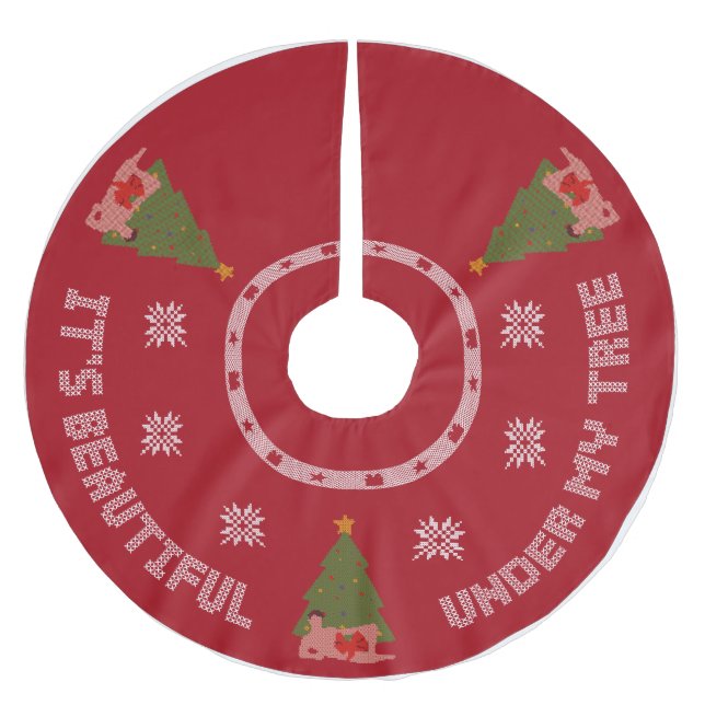 Unter meinem Baumrock Polyester Weihnachtsbaumdecke (Vorderseite)