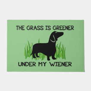Unter meiner Dackel ist das Gras grüner als die Ma Fußmatte