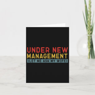 Unter "Neues Management Lass" Fragte ich meine Ehe Karte