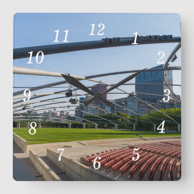 Unter Pritzker Pavillon Wall Uhr (Vorderseite)
