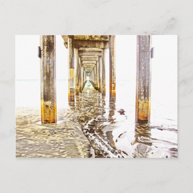 Unter Scripps Pier Postkarte (Vorderseite)