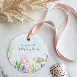 Unter Sea Pink Girl Dusche Fevor Tags Geschenkanhänger