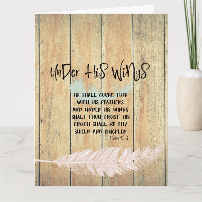 Unter seinem Zitat mit Psalmen Verse Karte (Vorderseite)