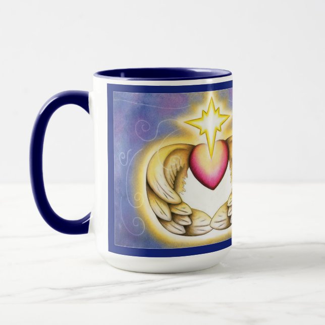 Unter seinen Flügeln 15oz Tasse (Links)