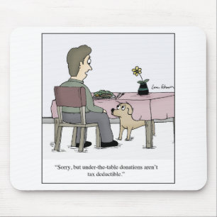 Unter Tabellen-Spende besteuert Hund Cartoon Mousepad