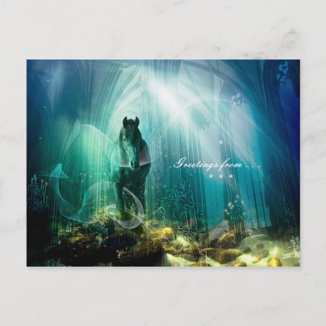 Unter Wasser - Postkarte (Vorderseite)