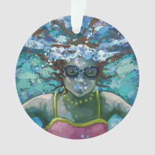 Unter Wasser schwimmen Ornament