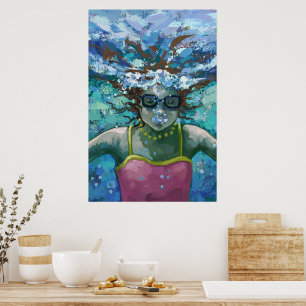 Unter Wasser schwimmen Poster