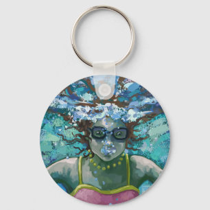 Unter Wasser schwimmen Schlüsselanhänger