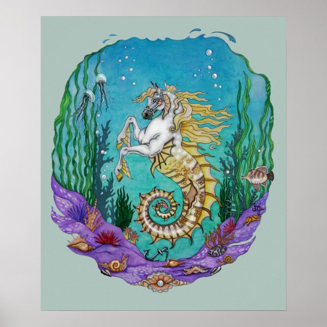 Unter WasserPferd Poster (Vorne)