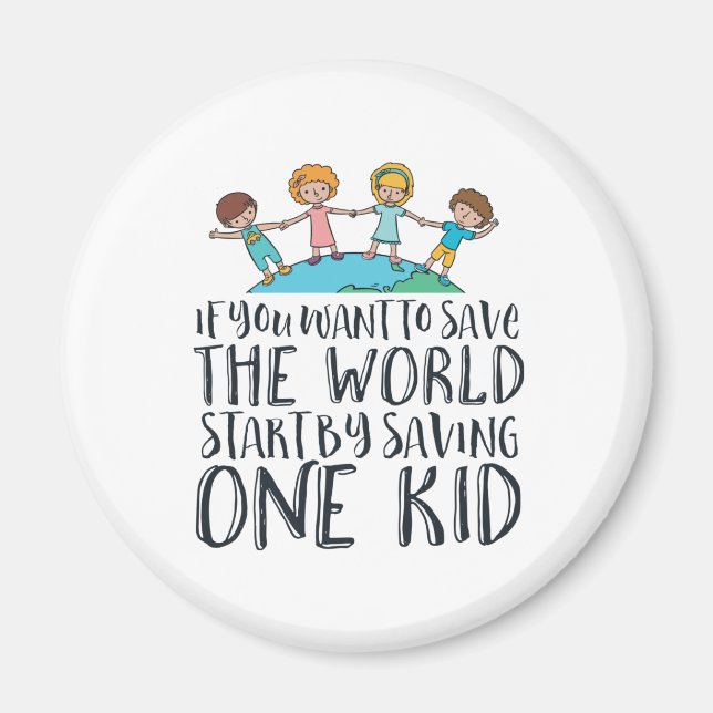 Unterbinden von Kindermissbrauch Sensibilisierungs Magnet (Vorne)