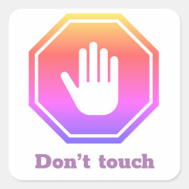 Unterbrechen Sie das Zeichen mit dem Ausdruck "Kei Quadratischer Aufkleber