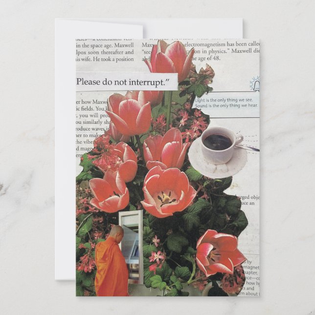 Unterbrechen Sie die Kaffeezeit am Morgen nicht Einladung (Vorderseite)