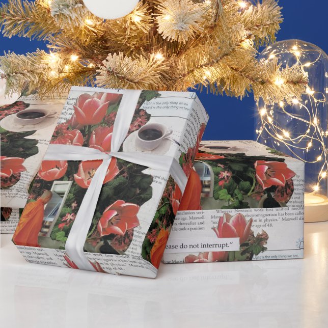 Unterbrechen Sie die Kaffeezeit am Morgen nicht Geschenkpapier (Feiertage)