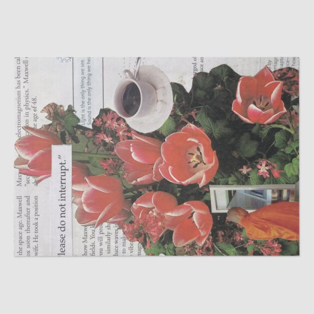 Unterbrechen Sie die Kaffeezeit am Morgen nicht Seidenpapier (Vorderseite)