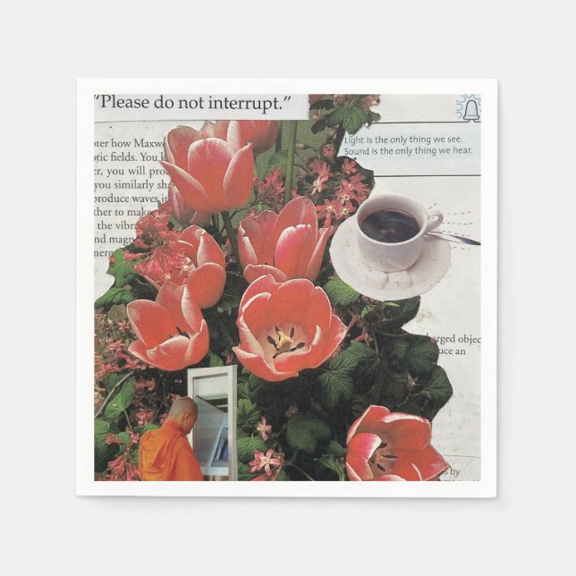 Unterbrechen Sie die Kaffeezeit am Morgen nicht Serviette (Vorderseite)