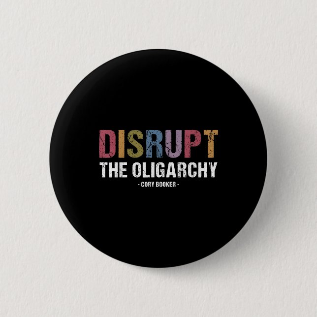 Unterbrechen Sie die Oligarchie Cory Booker Resist Button (Vorderseite)