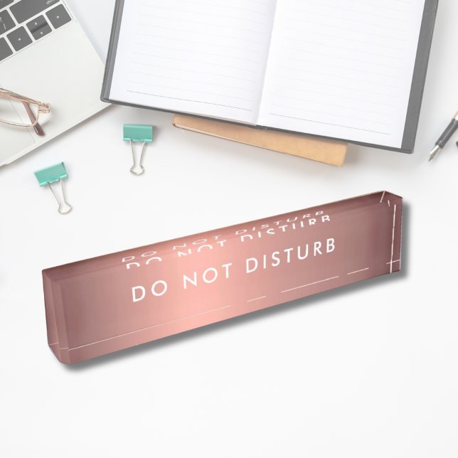 Unterbrechen Sie nicht das Gold-Geschäft für die S Namensplakette (Do Not Disturb Sign Rose Gold Business Nameplate
)