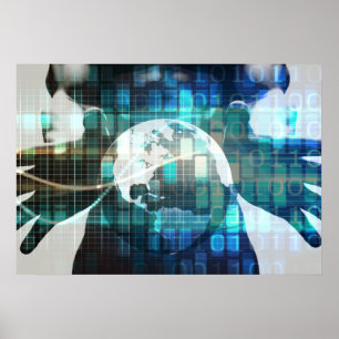 Unterbrechende Technologie und Innovation im neuen Poster