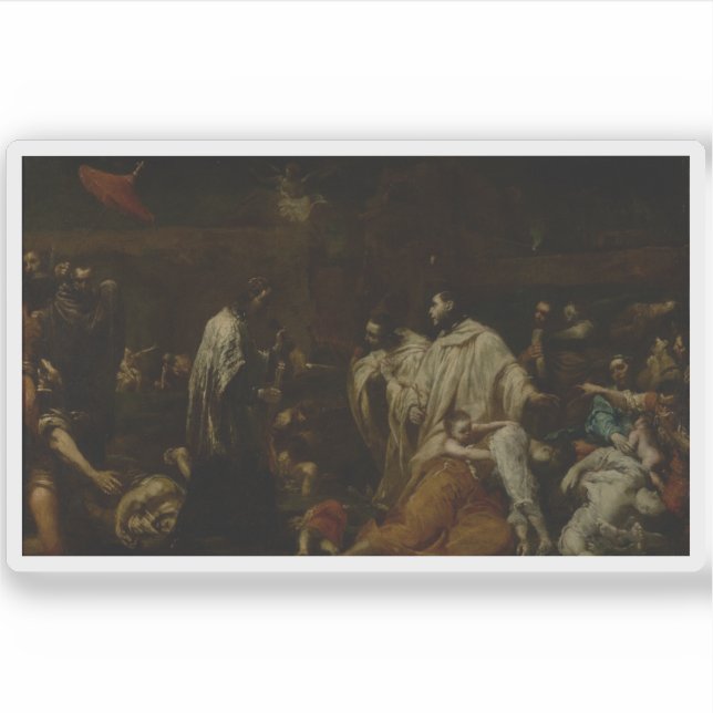 Unterbrechung der Pest von Siena Aufkleber (Vorderseite)