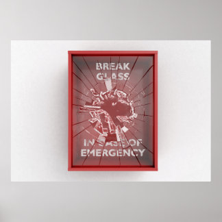 Unterbrechung im Falle einer Rot-Box Poster