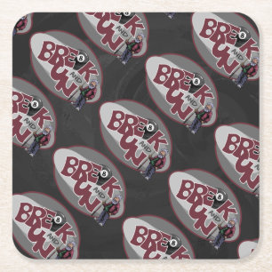 Unterbrechung und Ausführung Rechteckiger Pappuntersetzer