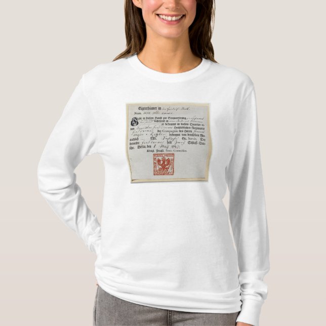 Unterbringenbeleg, 1759 T-Shirt (Vorderseite)