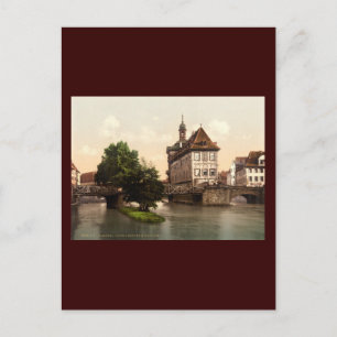 Untere Brücke und Rathaus Bamberg Bayern Postkarte
