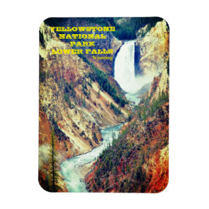 Untere Fälle des Yellowstone Nationalparks, Wyomin Magnet