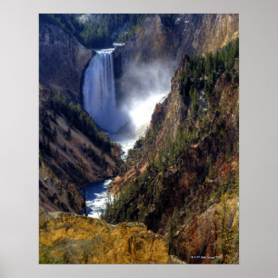 Untere Gelbsteinfälle, Yellowstone National Poster