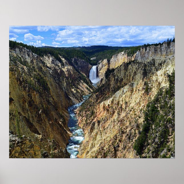 Untere Gelbsteinfälle, Yellowstone Nationalpark Poster (Vorne)