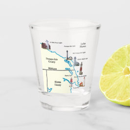 Untere Michigan-Leuchtturm-NordostSchnapsglas Schnapsglas