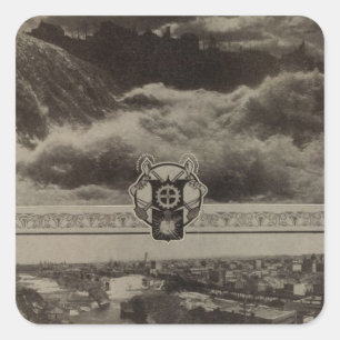 Untere Wasserfälle, Spokane Quadratischer Aufkleber