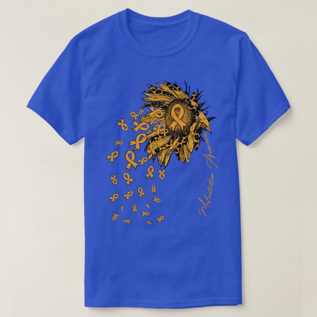 Unterernährung Bewusstsein Sonnenblumenbänder Blum T-Shirt (Design vorne)