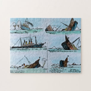 Untergang der Titanic-Magie-Laternen-Dia Puzzle