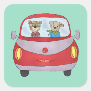 Untergang Quadratischer Aufkleber