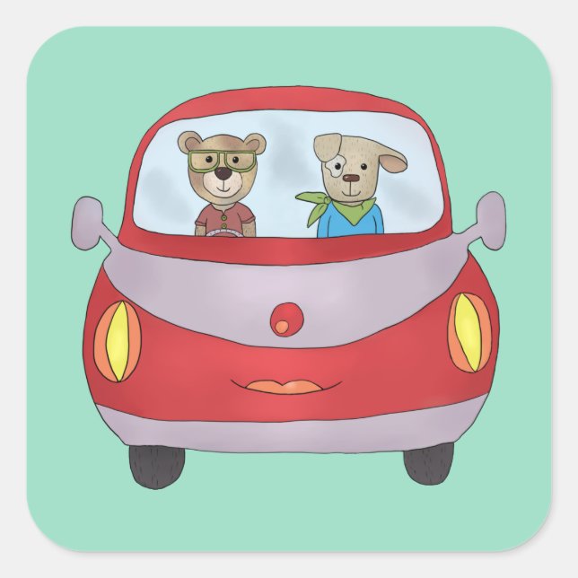 Untergang Quadratischer Aufkleber (Vorderseite)