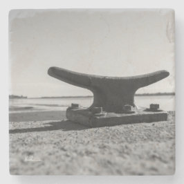 Unterglas Meeres-, Schwarz-Weiß-Thema Steinuntersetzer