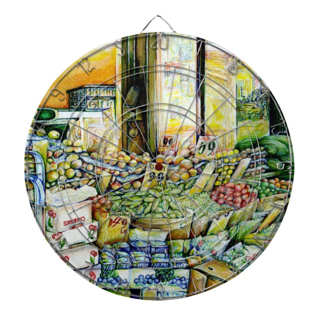 Untergrabung künstlerischer Gentrifizierung Dartscheibe (vorne)