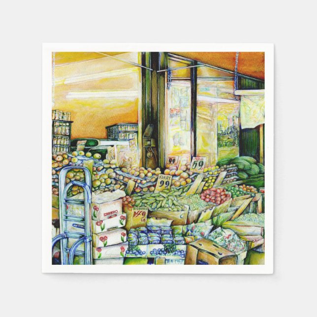 Untergrabung künstlerischer Gentrifizierung Serviette (Vorderseite)