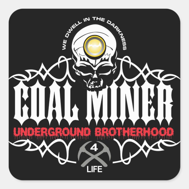 UNTERGRUND BROTHERHOOD QUADRATISCHER AUFKLEBER (Vorderseite)