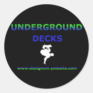 Untergrund-Decks Runder Aufkleber