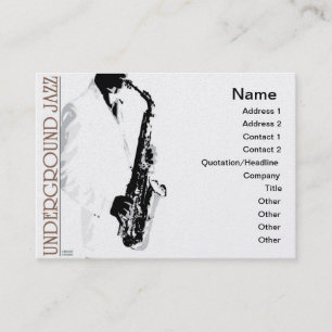 Untergrund Jazz Business Card Visitenkarte