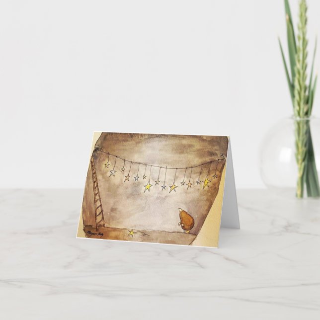 Untergrund-Maulwurm-Sternenkarte Dankeskarte (Vorderseite)