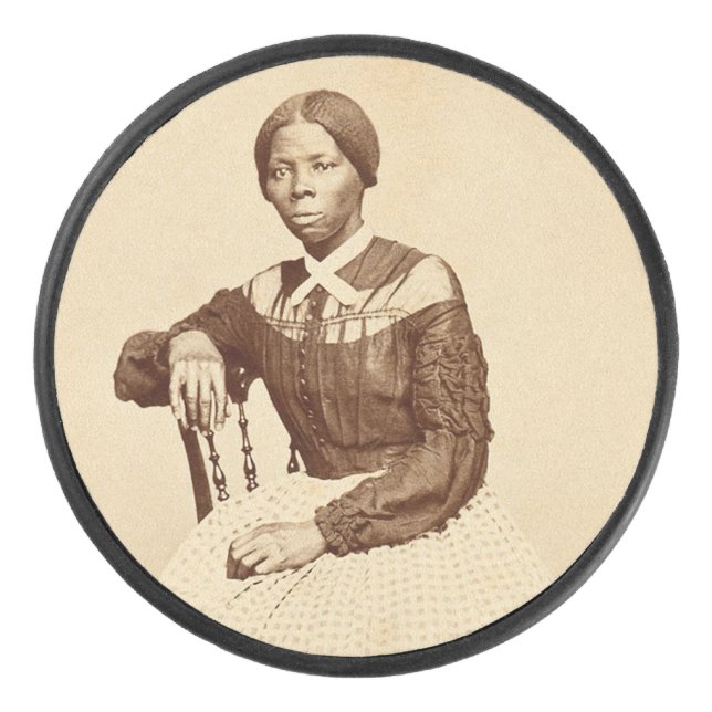 Untergrund Railroad Abolitionist Harriet Tubman Eishockey Puck (Vorderseite)