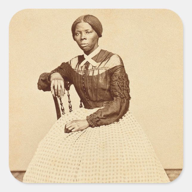 Untergrund Railroad Abolitionist Harriet Tubman Quadratischer Aufkleber (Vorderseite)