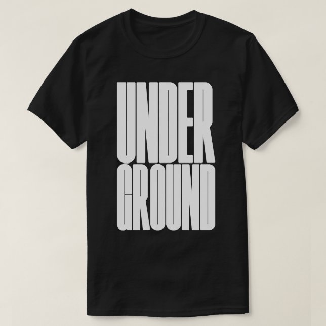 Untergrund-Typografie T-Shirt (Design vorne)